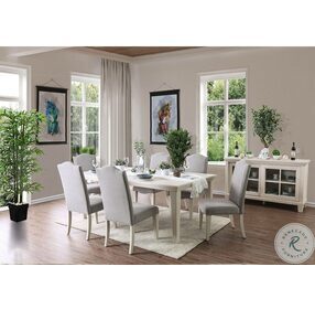 Daniella Antique White Extendable Dining Table
