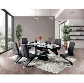 Midvale Black and Chrome Side Chair Set Of 2