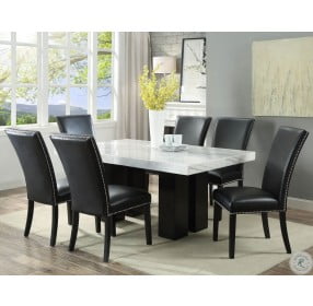 Camila Black Leatherette Side Chair Set Of 2