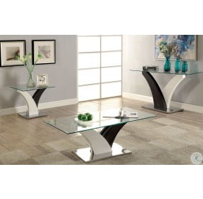 Sloane White and Dark Gray End Table