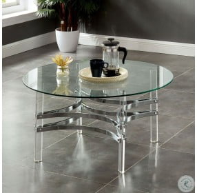 Tirso Chrome Round Occasional Table Set