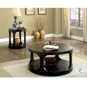 Carrie Antique Black End Table