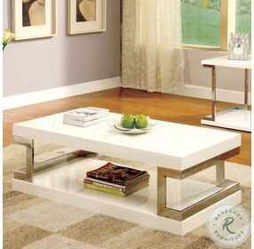 Meda White Occasional Table Set