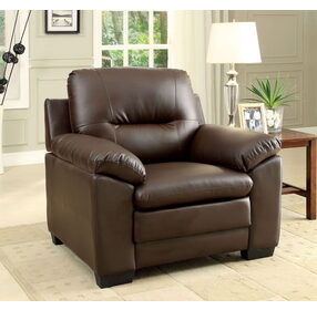 Parma Brown Leatherette Chair