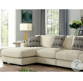 Kaylee Beige Large L Shaped Sectional With LAF Chaise