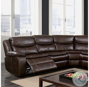 Pollux Brown Reclining RAF Sectional