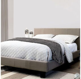 Sims Gray Cal King Upholstered Platform Bed