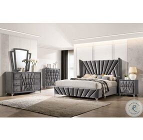 Carissa Gray California King Upholstered Panel Bed