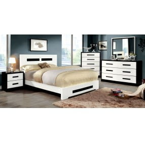 Rutger White And Black Nightstand