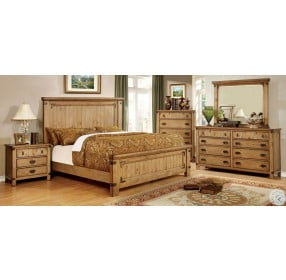 Pioneer Burnished Pine Cal. King Panel Bed