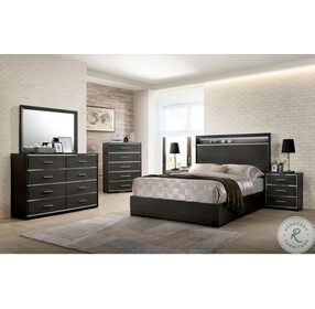 Camryn Warm Gray King Panel Bed