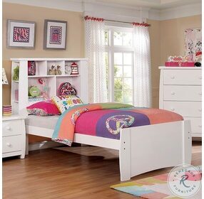 Marlee White Youth Bookcase Bedroom Set