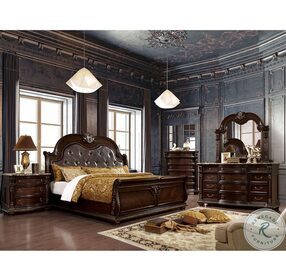 Fromberg Brown Cherry California King Panel Bed