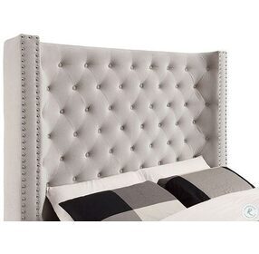 Cierra Ivory Queen Upholstered Platform Bed