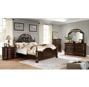 Theodor Brown Cherry And Espresso California King Poster Bed