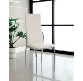 Kalawao White Leatherette Side Chair Set of 2