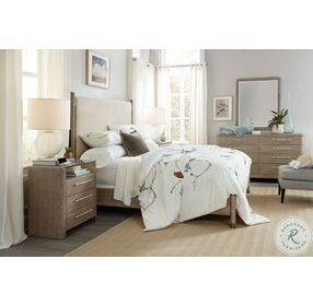 Affinity Gray King Upholstered Poster Bed