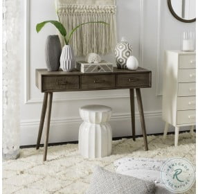 Albus Chocolate 3 Drawer Console Table
