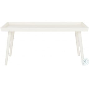 Nonie Antique White Cocktail Table With Tray Top