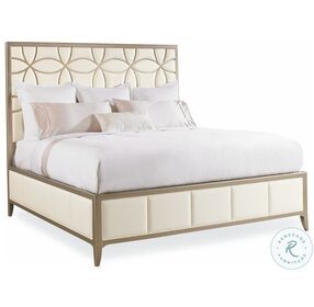 Sleeping Beauty Taupe Paint Upholstered Panel Bedroom Set
