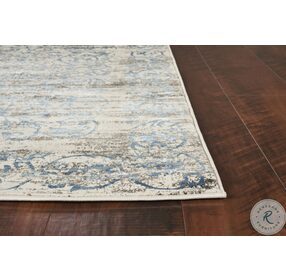 Crete Ivory And Blue Courtyard Large Rug