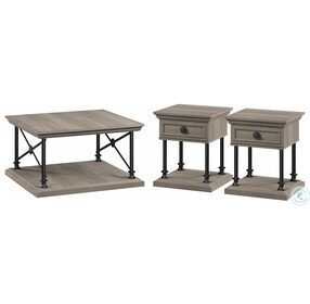Coliseum Driftwood Gray 2 Piece Occasional Table Set