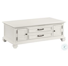 Charlestown White Lift Top Occasional Table Set