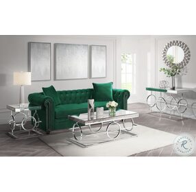 Katie Chrome Rectangle Mirrored Sofa Table