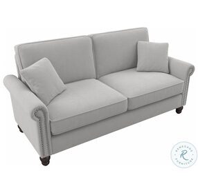 Coventry Light Gray Microsuede Living Room Set