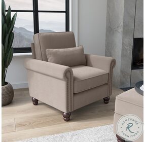 Coventry Tan Microsuede Accent Chair