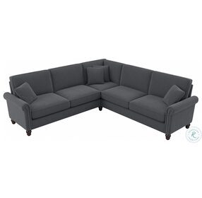 Coventry Dark Gray Microsuede 99" L Shaped Sectional