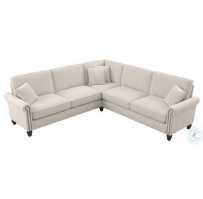 Coventry Light Beige Microsuede 99" L Shaped Sectional