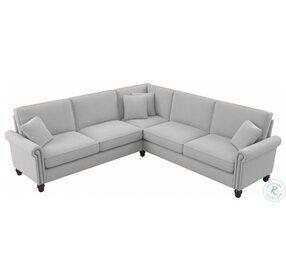 Coventry Light Gray Microsuede 99" L Shaped Sectional