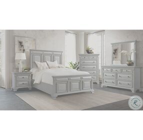 Trent Gray King Panel Bed