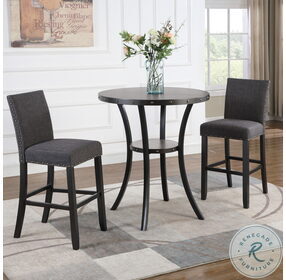 Crispin Gray 36" Round Bar Height Dining Table