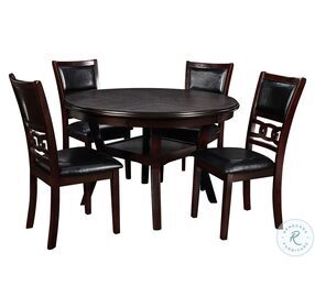 Gia Ebony 5 Piece Round Dining Table Set