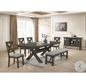Gulliver Rustic Brown Extendable Rectangular Dining Table