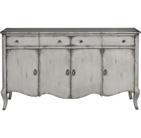 Painted Grey Distressed Credenza