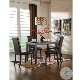 Kimonte Brown Upholstered Dining Side Chair Set of 2