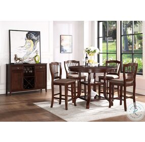 Bixby Espresso Round Counter Height Dining Table