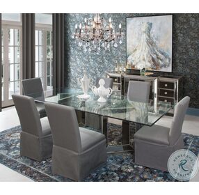 Murano Silver Leaf Dining Table