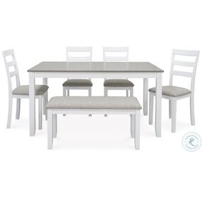 Stonehollow White And Gray 6 Piece Dining Set