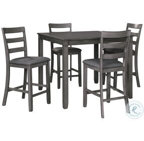 Bridson Gray 5 Piece Counter Height Dining Room Set