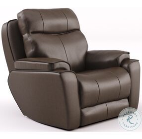 Show Stopper Fossil Rocker Recliner with Power Headrest and SoCozi Massage