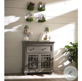 DS-D419-003 Ash Grey 2 Door And 1 Drawer Console Table