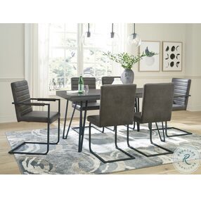 Strumford Grey And Black Upholstered Side Chair Set Of 2