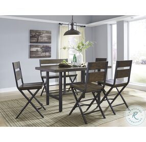 Kavara Medium Brown Rectangular Counter Dining Table