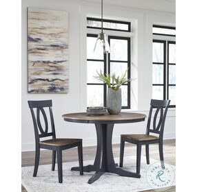 Landocken Brown And Blue Dining Chair Set of 2