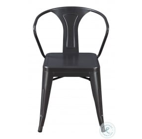 Farrell Sleek Charcoal Arm Chair Set Of 2