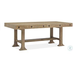 Lynnfield Weathered Fawn Trestle Extendable Dining Room Set
